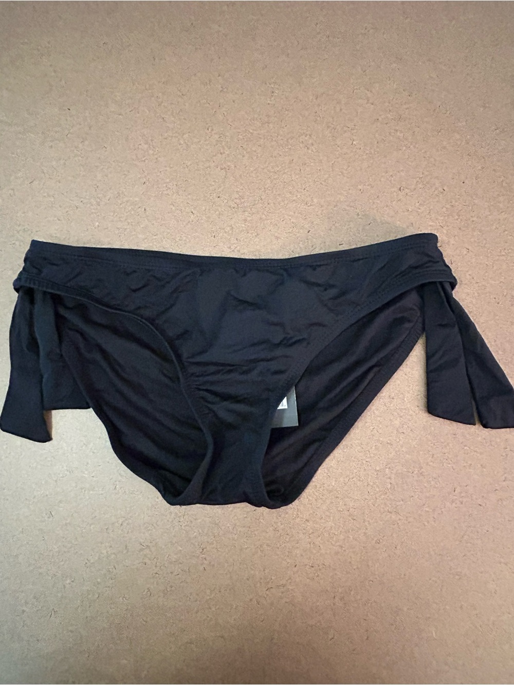 NWT Mossimo Target Women's Size M Black Bikini Swim Bottoms Double Tab Side Tie